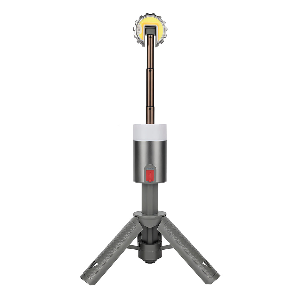 Linterna Camping Telescópica y Recargable con Mando – Luz LED COB + RGB para Exteriores, Emergencias y Senderismo