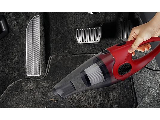 Aspirador de coche con toma de 12V potencia 60W Rojo - SILVANO