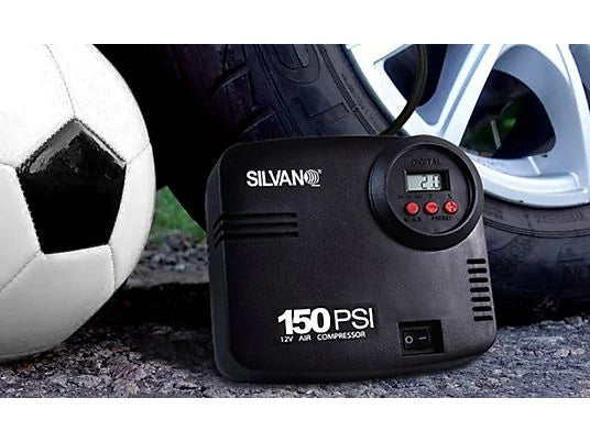 Compresor de aire inflador digital con toma de 12V - SILVANO
