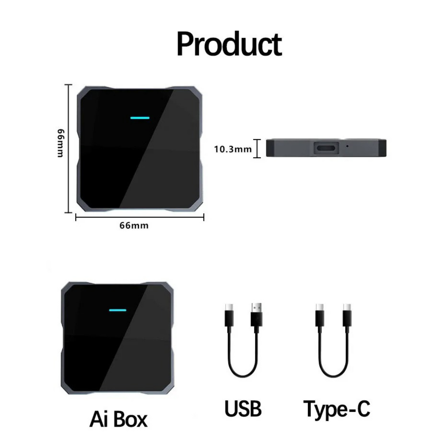 ¡NUEVO! Mini Adaptador CarPlay Inalámbrico 3 en 1 – Compatible con Android Auto, Netflix y YouTube para tu Auto Inteligente