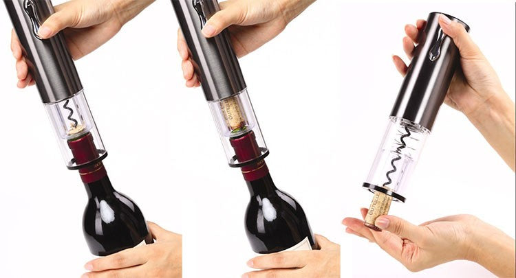 Sacacorchos Electrónico Automático Silvano – Recargable con Luz y Corta‑precinto