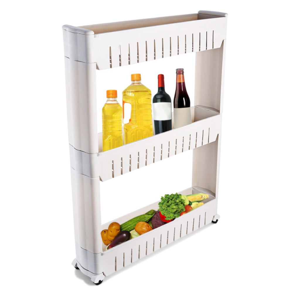 Carrito organizador con ruedas para cocina y baño en 3 alturas