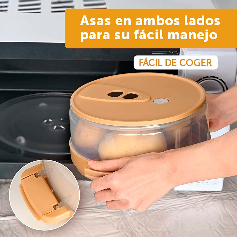 Vaporera Microondas para Patatas Asadas Cocción Saludable y Rápida