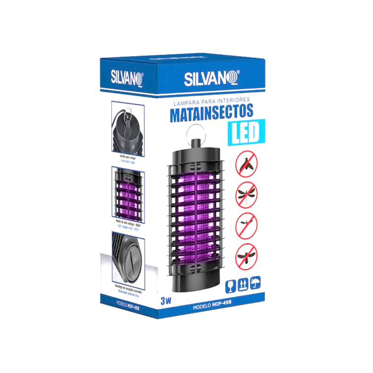 Mata Insectos Eléctrico LED 3W Color Gris – Eficaz, Seguro y Ecológico