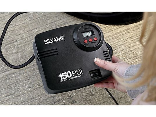 Compresor de aire inflador digital con toma de 12V - SILVANO