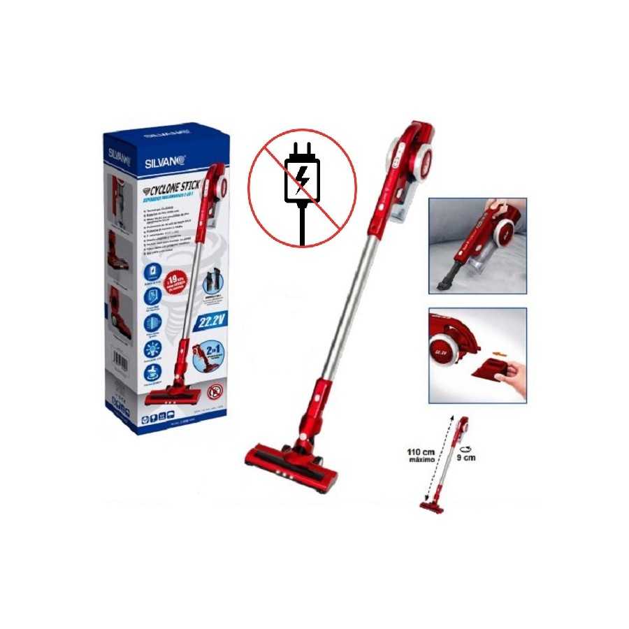 Silvano Aspirador Inalámbrico 2 en 1 Potente Con Batería De Litio 22.2V - Limpieza Sin Límites Talla 22