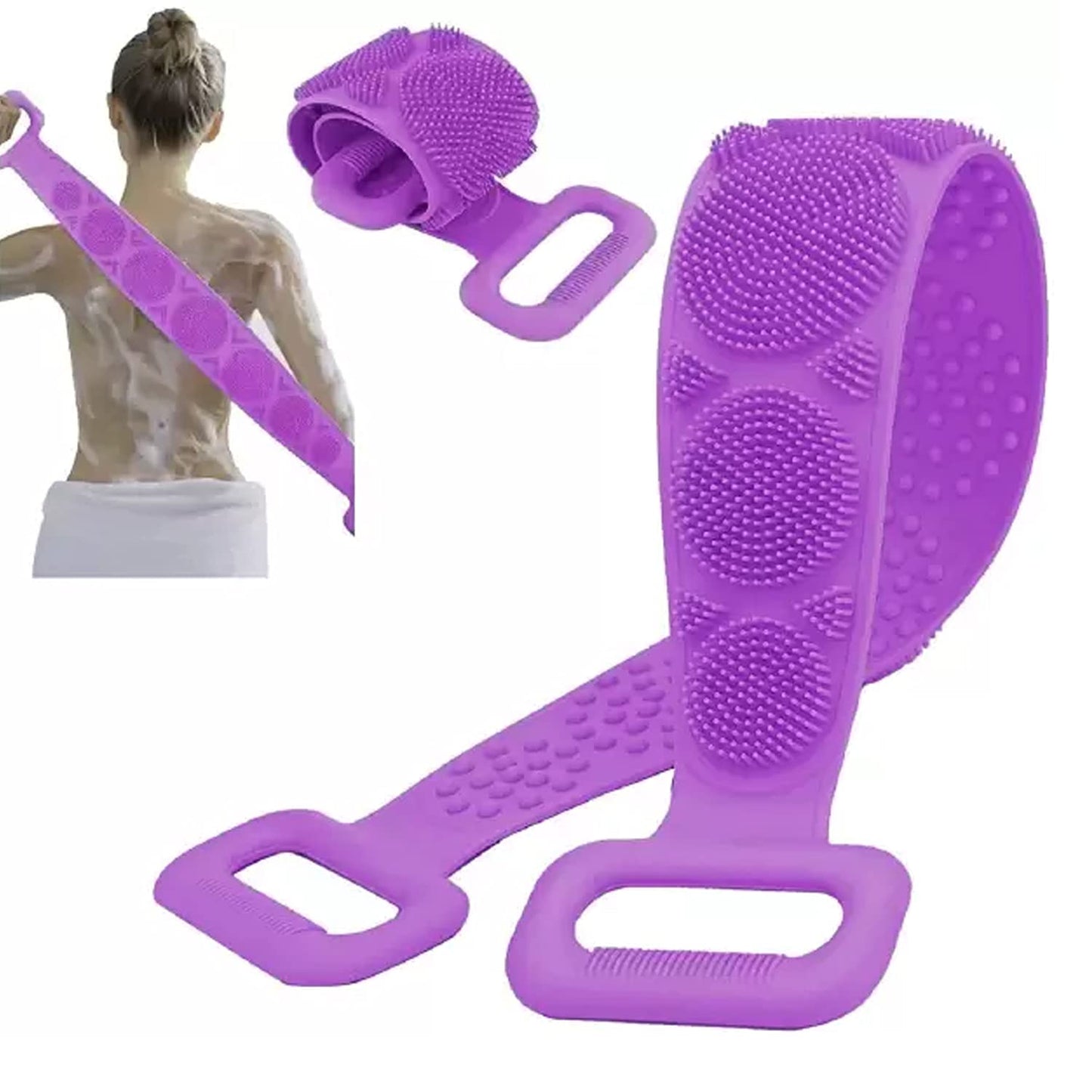 Cinta de Goma Exfoliante Para la Ducha  Morada. Surtido de colores