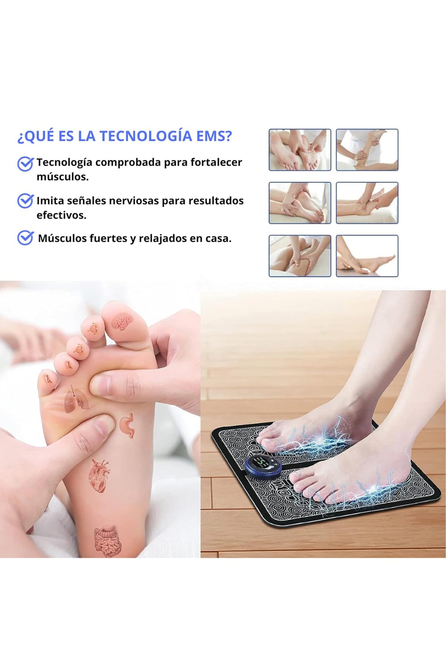 Masajeador De Pies Eléctrico Klack Electromagnético, Masajeando Los Puntos De Acupuntura