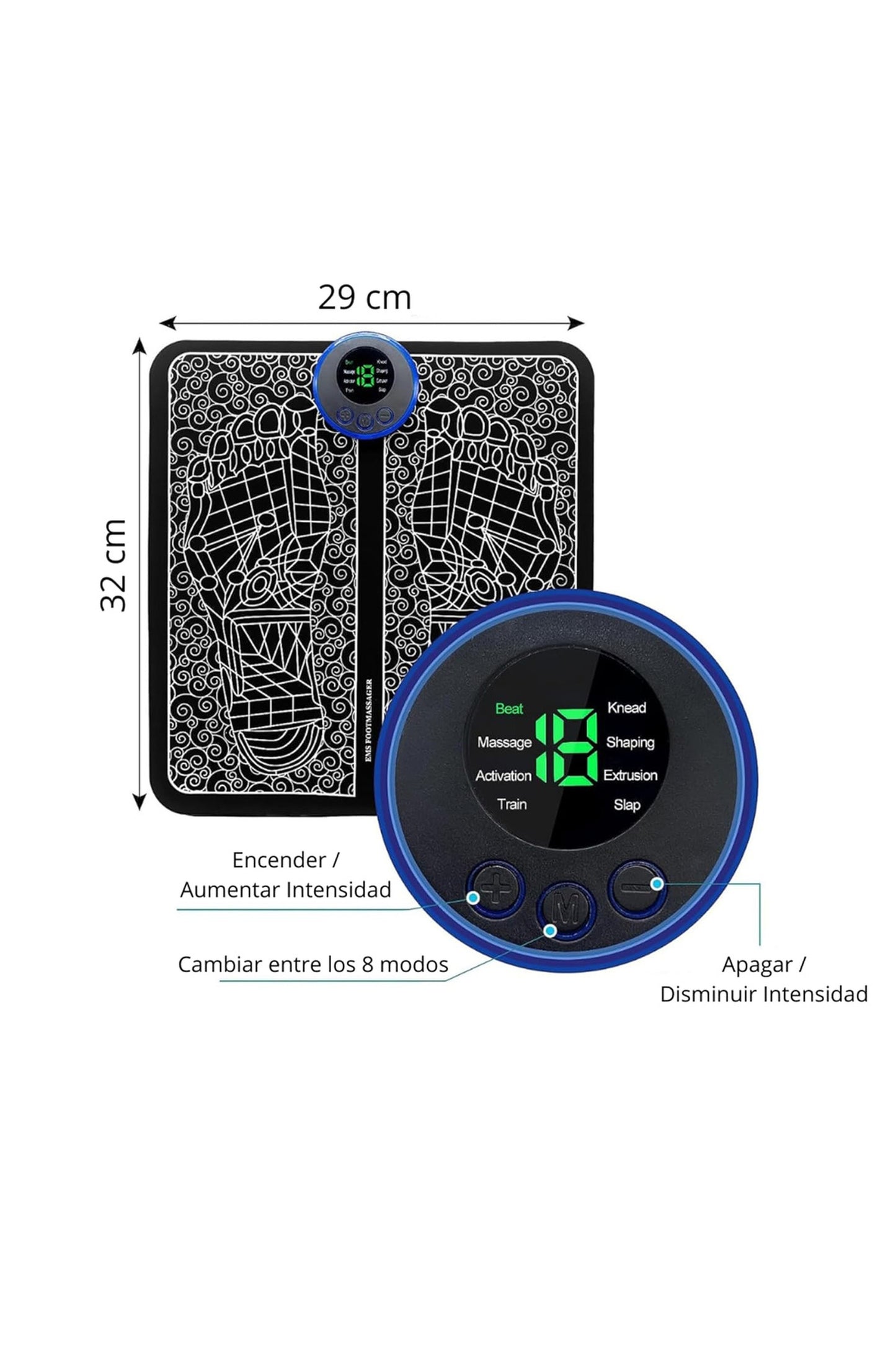 Masajeador De Pies Eléctrico Klack Electromagnético, Masajeando Los Puntos De Acupuntura