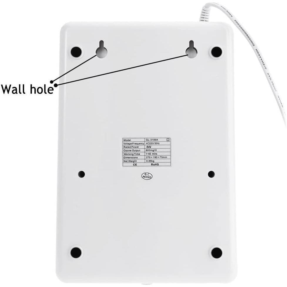 Purificador de Aire y Agua GL-3189 – Generador de Ozono para Hogar y Oficina